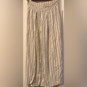 Billabong Cream Striped Wide Leg Pants